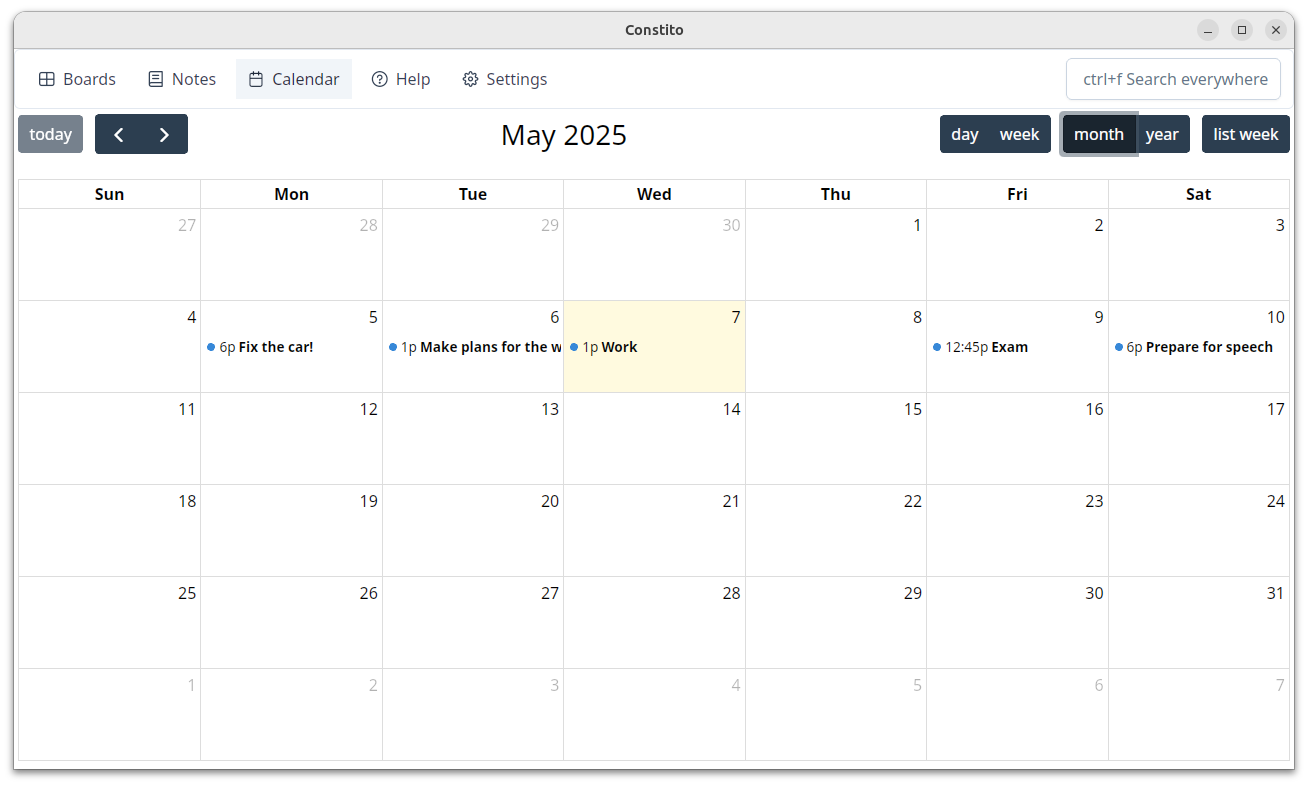 month view